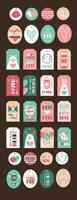 A set of different types of stickers with different designs vector