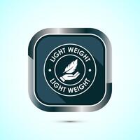 Light weight icon design illustration. Feather icon, Light weight label sign symbol, Gray color shadow button design vector
