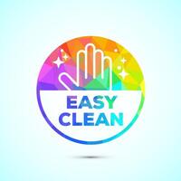 Easy cleaning icon design. Clean surface icon symbol in low poly style vector