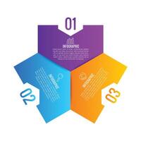 Designed modern 3 step infographic layout stylish chart list template with icons vector