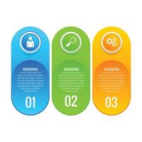 3 step editable business growth concept infographic chart list template design vector