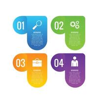 4 step editable infographic business data template modern concept layout design vector