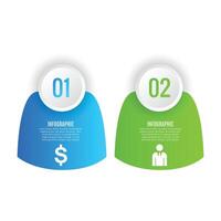 2 step infographic layout chart list stylish template editable design vector