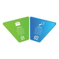 Modern business growth editable infographic chart list template stylish 2 step design vector