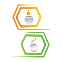 Financial 2 step workflow layout chart list editable modern infographic minimalist design vector