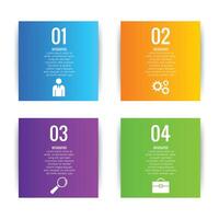 Creative concept for infographic with 4 steps financial minimalist chart list design vector