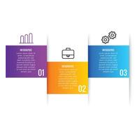 Modern presentation 3 step business creative infographic template editable design vector