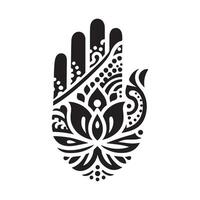 Black Mahendi for Decoration vector