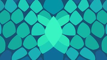 Abstract Geometric Pattern. Blue and Green Symmetric Design. reptile skin pattern background vector