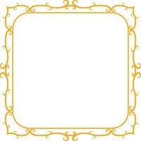 Elegant Ornamental Golden Border Frame. vector
