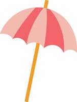 Summer Beach Umbrella Illustration. vector