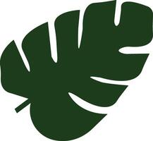 Monstera Leaf Silhouette Illustration. vector