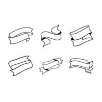 Torn Paper Style Ribbon Decorative Edge Banner Design vector