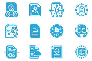 Set of sharing document concept icon. File share logo design . vector