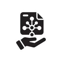 Sharing document concept black icon. File share logo design . vector