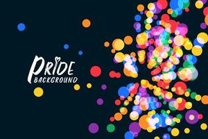 pride background design using rainbow colorful circles with different sizes and blending vector