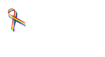 Multicolor ribbon with gradient line as a symbol of Awareness. transparent background. Copy space. png