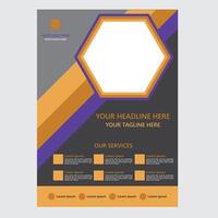 Corporate business flyer A4 size design vector