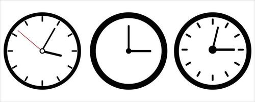 Clock icon set vector