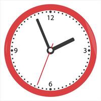 Flat clock ILLUSTRATION isolated on white background vector