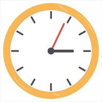Flat clock icon isolated on white background vector