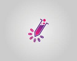Abstract Science Lab Logo Design Modern Template. vector