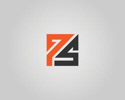 Abstract Letters PS Square Shape Logo Design Minimalist Modern Template. vector