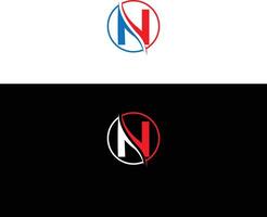 Letter N Abstract Initial Logo Design Template. vector