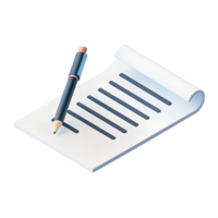 icon, A document icon with a pencil on it, indicating editing, review, or business writing and documentation, blue theme png