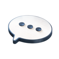 3D icon, Speech Bubble A speech bubble, representing conversation png