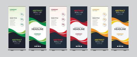 Business roll up display standee for presentation purpose vector