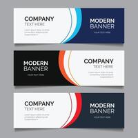 Set of abstract horizontal background vector