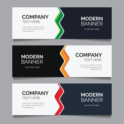 Flat design abstract geometric banner