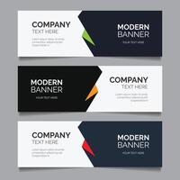 Set of simple business banner design template vector