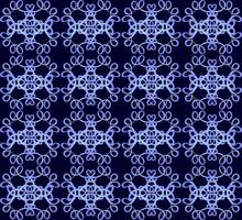 Beautiful seamless abstract pattern on a blue background suitable for tiles or wallpaper vector
