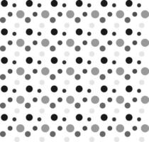 Seamless abstract geometric pattern of gray dots and circles on a white background vector