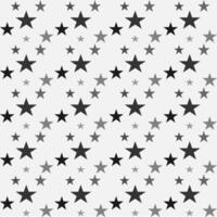 Seamless abstract monochrome pattern with stars on a gray background vector