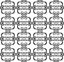 Beautiful abstract seamless pattern in black on white background for fabric or wallpaper vector