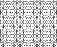 Black seamless floral pattern with lattice of flowers on white background vector