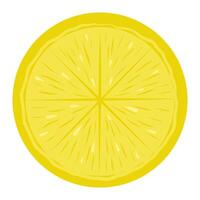 Lemon slice illustration, sliced lemon, half lemon. Lemon fruit icon for cards, designs, invitations, logos vector
