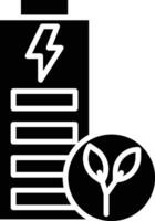 An icon of a battery and a plant vector