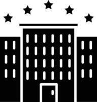 A black and white building with stars on it vector