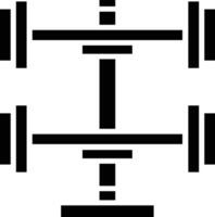 A barbell icon with two weights on it vector