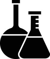 A black and white illustration of two test tubes vector
