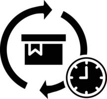 A clock and a box with a clock inside vector