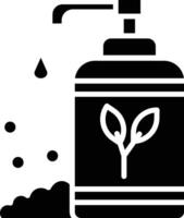 A bottle with a plant on it and a sprayer vector