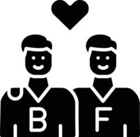 Two men with hearts over their heads vector