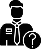 A man with a question mark on his face vector