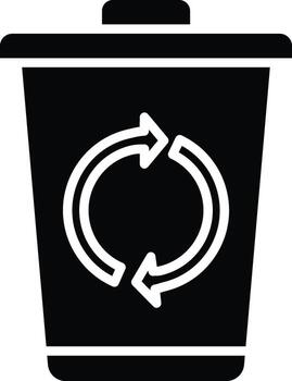 un negro y blanco basura lata con un flecha señalando a el Derecha vector