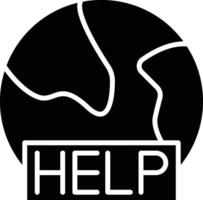 Help logo in black and white vector